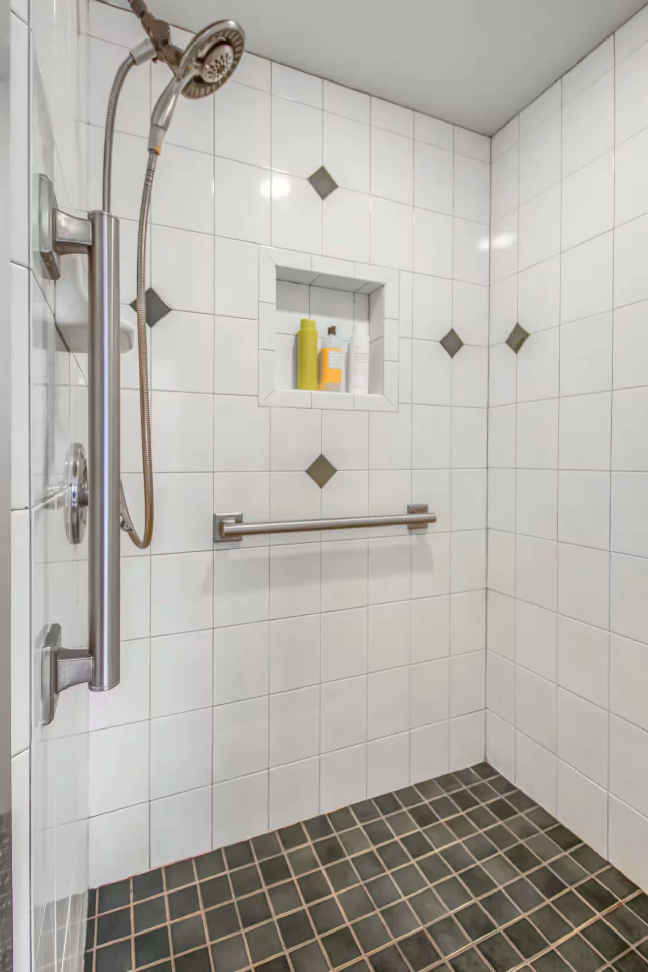 Shower in the shared upstairs bathroom