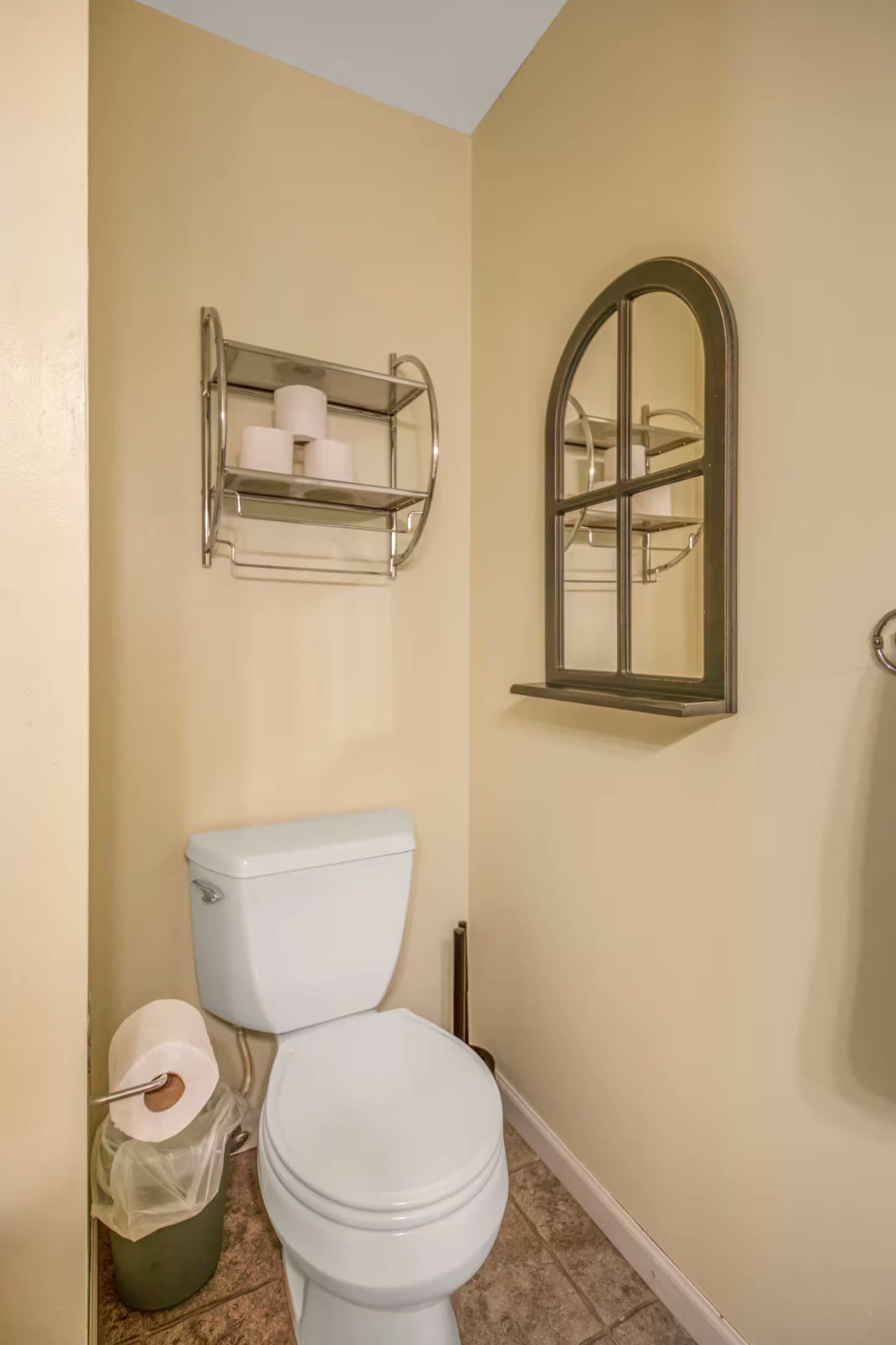 Toilet area in the shared upstairs bathroom