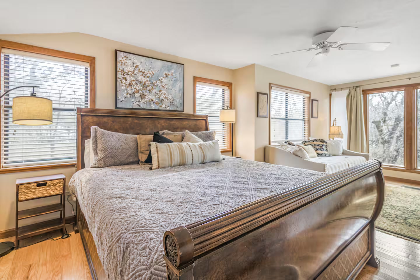 Wood Master Suite bedroom